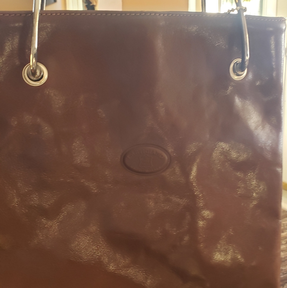 Genuine leather brown purse